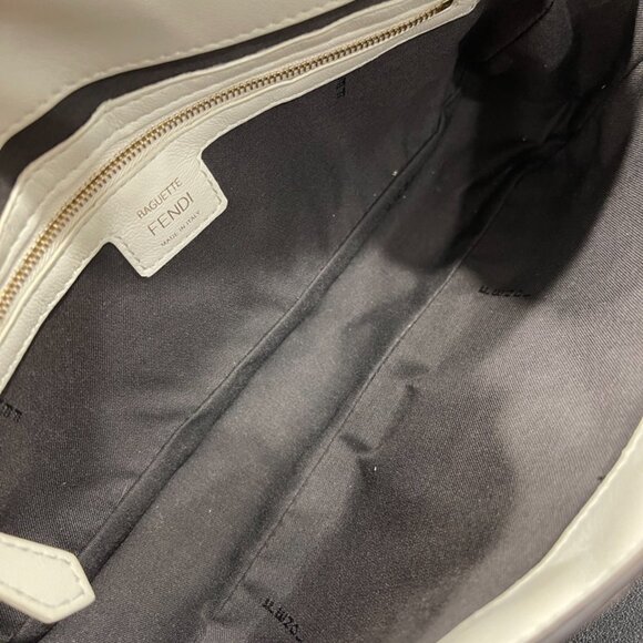 Fendi Baguette White Leather 2-way Bag (JB1238) - Picture 8 of 10